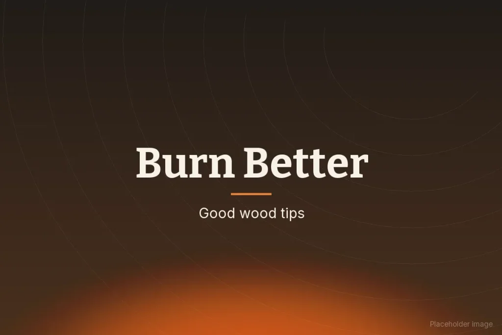 A clean-burning wood fire in a modern log burner
