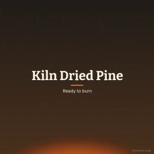 Kiln dried pine firewood, split and stacked